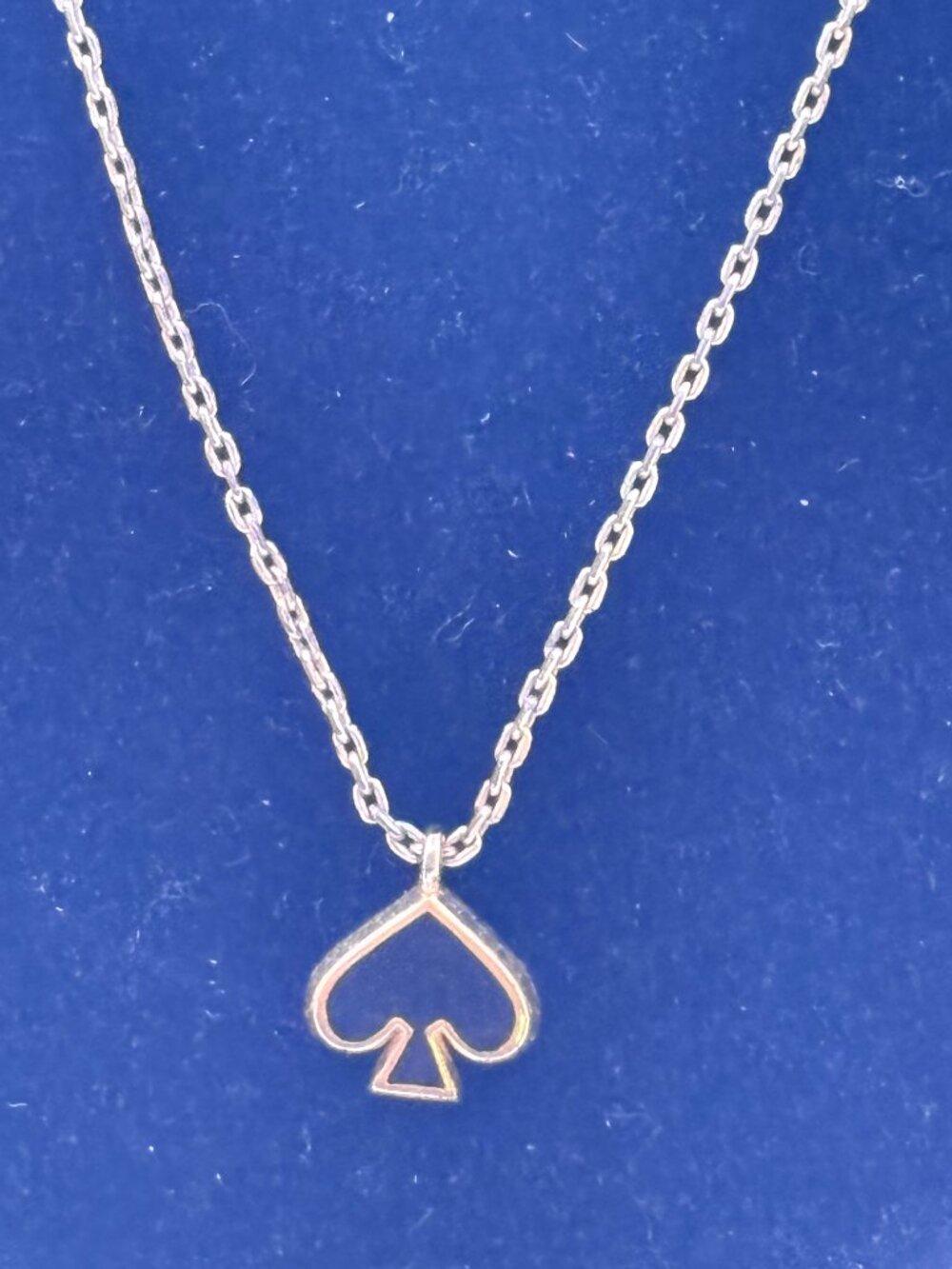 Kate Spade Black Enamel Spade Pendant Gold Tone Necklace - Picture 6 of 6